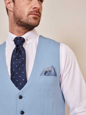 Men's Sky Blue Waistcoat