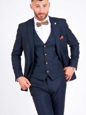 Marc Darcy Max Navy Blazer_navy 3 Piece Suit