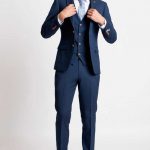 3 piece royal blue suit