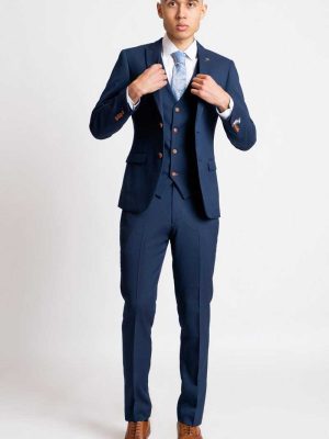 3 piece royal blue suit