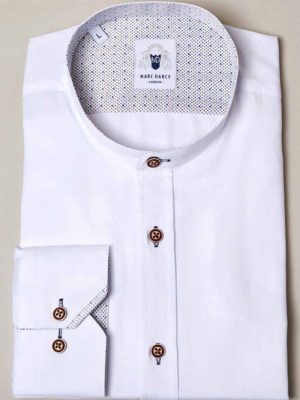 White Grandad collar Shirt