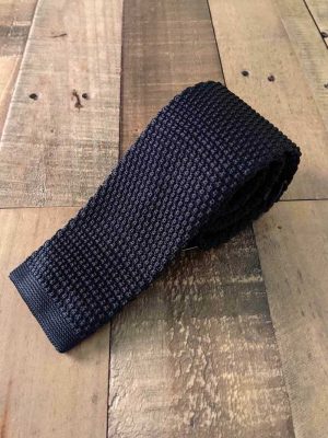 Black Skinny Knitted Tie