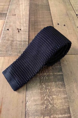 Black Skinny Knitted Tie