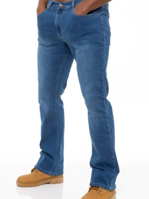 Enzo Bootcut Jeans Light Blue Wash