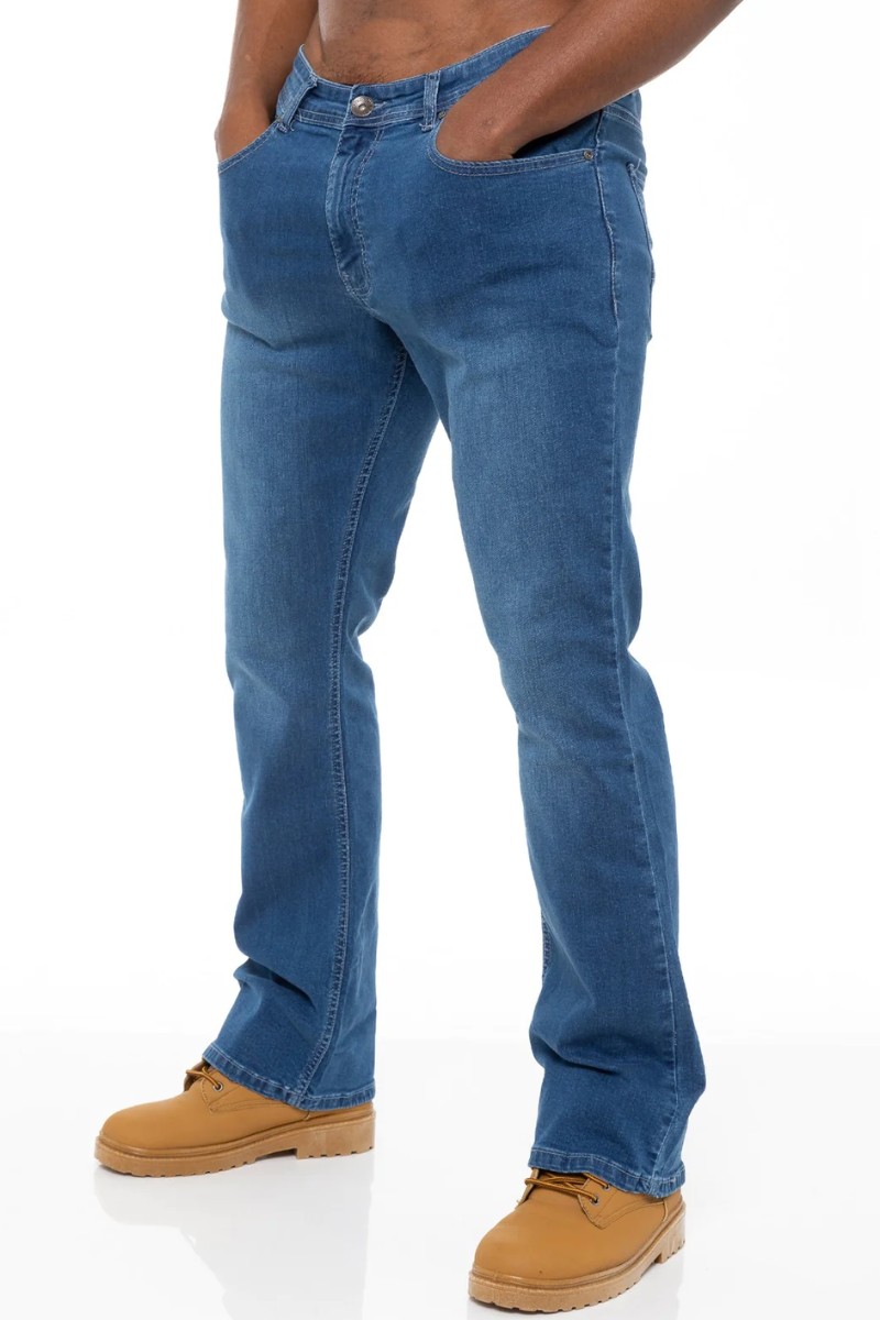 Enzo Bootcut Jeans Light Blue Wash