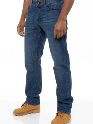 Men's straight leg jean medium wash