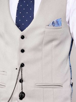 mens fashion waistcoat stone grey