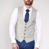 marc darcy kelvin Stone Grey waistcoat single breasted