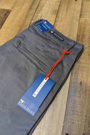 grey chino pocket detail