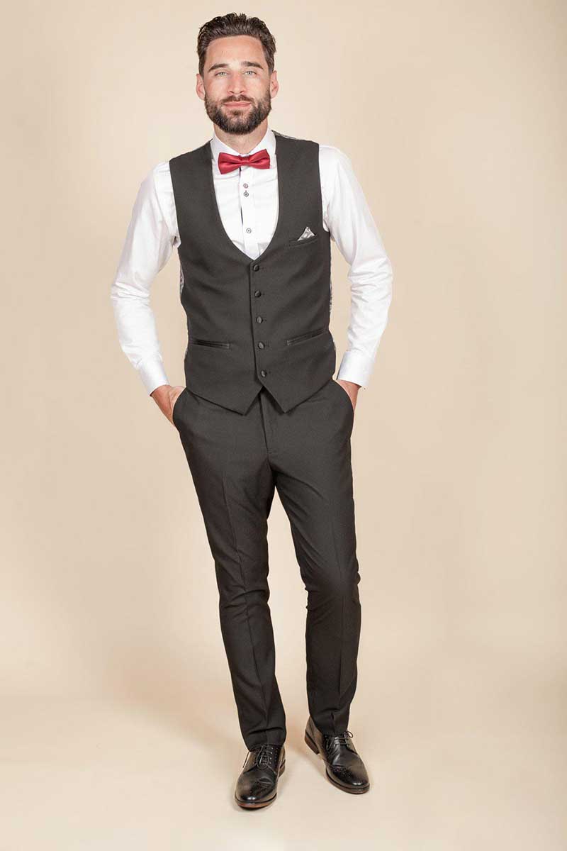 mens tuxedo-black waistcoat