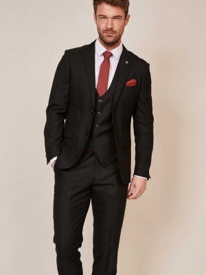 marc darcy danny black 3 piece suit