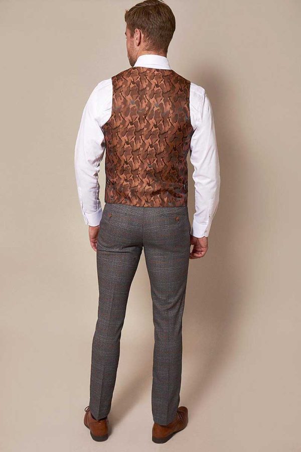 pants and waistcoat grey check jenson