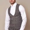 marc darcy double breasted waistcoat grey