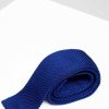 Royal Blue Skinny Knitted Tie