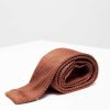 Rusty Copper Skinny Knitted Tie