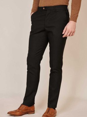 marc darcy mens black tailored trousers