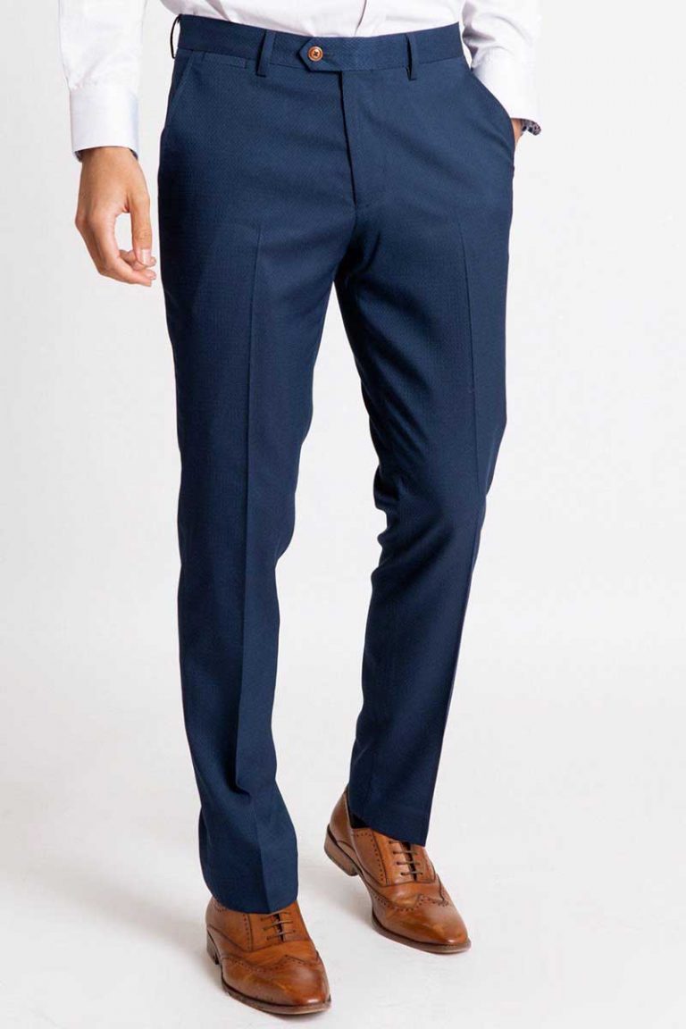 marc darcy royal blue tailored trousers