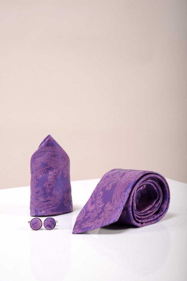 marc darcy purple tie set