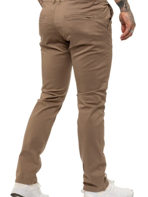 Enzo Tapered Fit Stretch Beige Chinos
