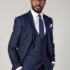 marc darcy edison navy check blazer