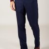 Navy wine Check Tailored trousers