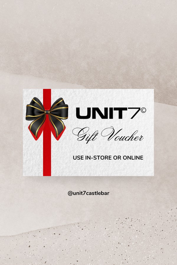 Unit7 Online Menswear Gift Voucher - E-gift card