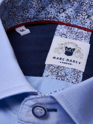 Marc darcy Mens sky blue dress shirt collar