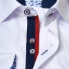 Men's dress white shirt collar detail