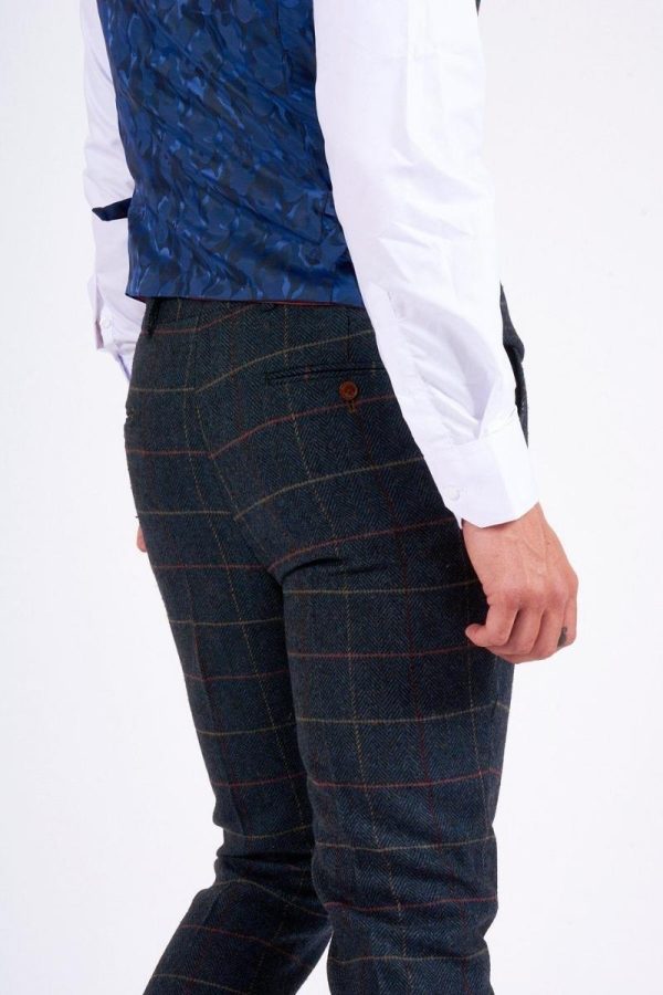 Check Tweed Suit Pants_Marc Darcy Suits