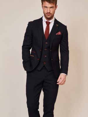 Marc Darcy JD4 Navy 3 Piece Suit