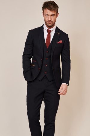 Marc Darcy JD4 Navy 3 Piece Suit