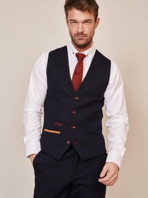 Marc Darcy JD4 Navy Waistcoat