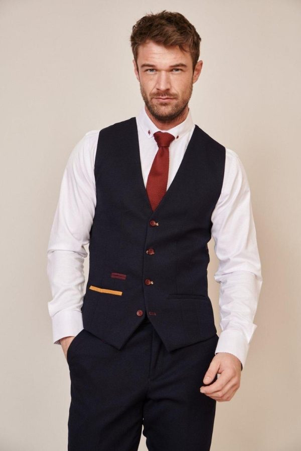 Marc Darcy JD4 Navy Waistcoat