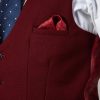 Mens Designer Waistcoat Wine