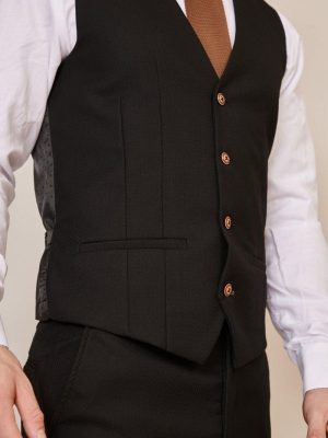 Max black waistcoat_Marc Darcy Formalwear