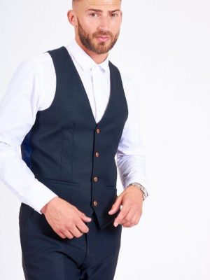 Marc Darcy Max Navy Waistcoat