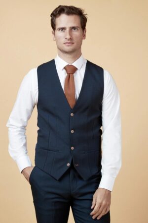 Marc Darcy Max Navy Waistcoat