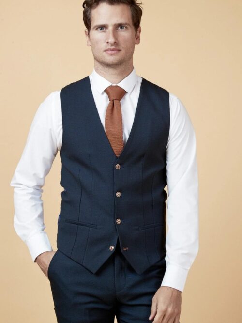 Marc Darcy Max Navy Waistcoat