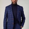 Marc Darcy Chigwell Navy Check Blazer