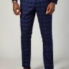 Marc Darcy Chigwell Navy Check Suit Trousers