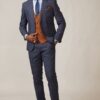 Marc Darcy Jenson Marine Suit - Tan Waistcoat