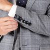Grey Check Blazer Close up_Marc Darcy Suits