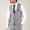 Marc Darcy Jerry Grey Check waistcoat