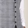 Single Breasted Grey Check waistcoat_Marc Darcy Suits