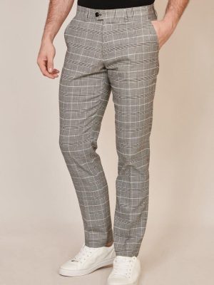 Marc Darcy Ross Grey Check Suit Trouser