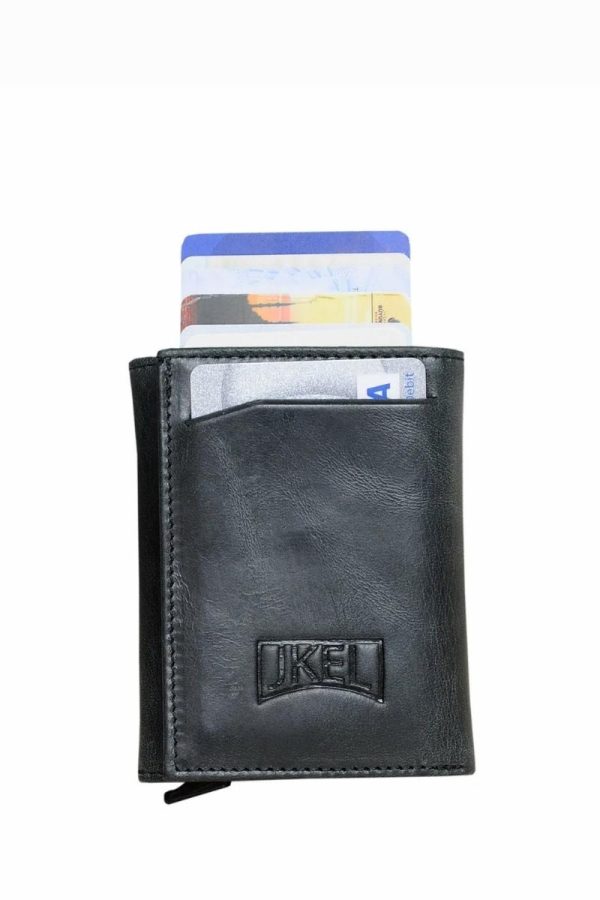 Jkel Black Leather Rfid Protection wallet