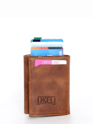 Jkel Tan Leather Rfid Protection wallet