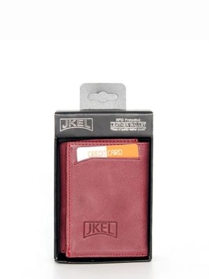 Jkel Wine Leather Rfid Protection wallet