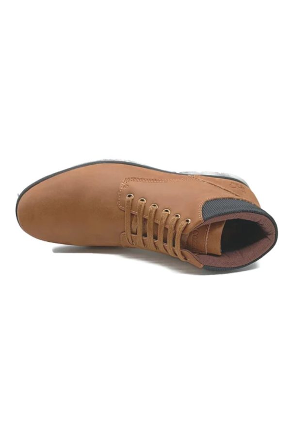 Padded collar men's tan boot
