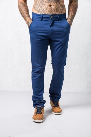 Enzo Royal Blue Chino Trousers